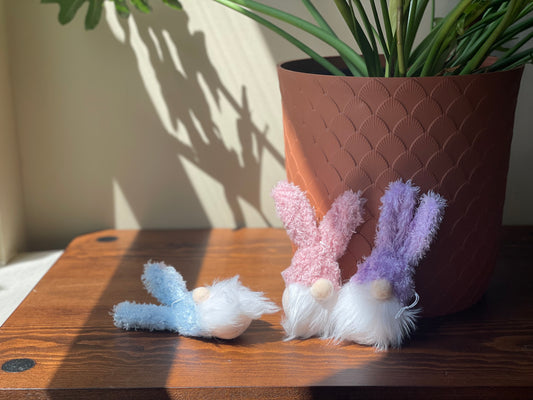 Fuzzy Bunny Gnome Ornaments - Assorted