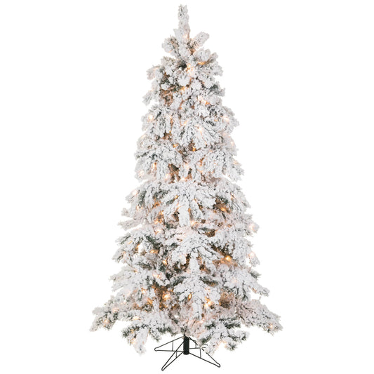 7.6" Super Flocked Pre-Lit Christmas Tree