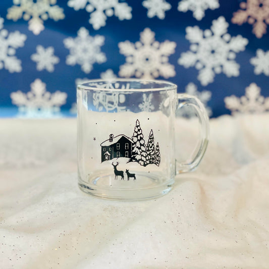 Winter Wonderland Glass Mugs