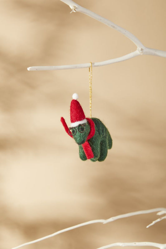 Dashing Dinosaur Ornament