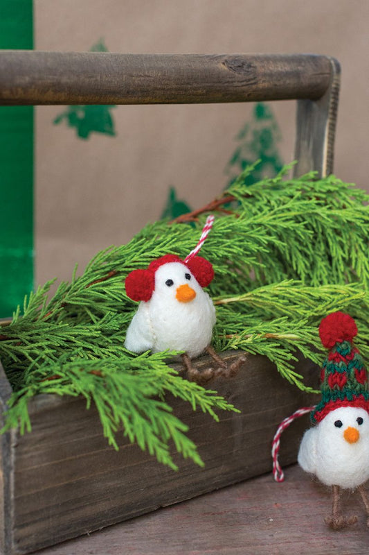 Poppy Bird Ornaments