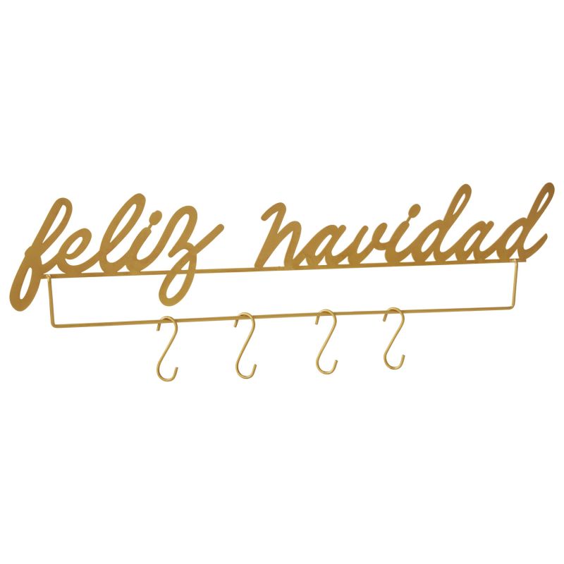 Feliz Navidad Stocking Holder Mantlepiece