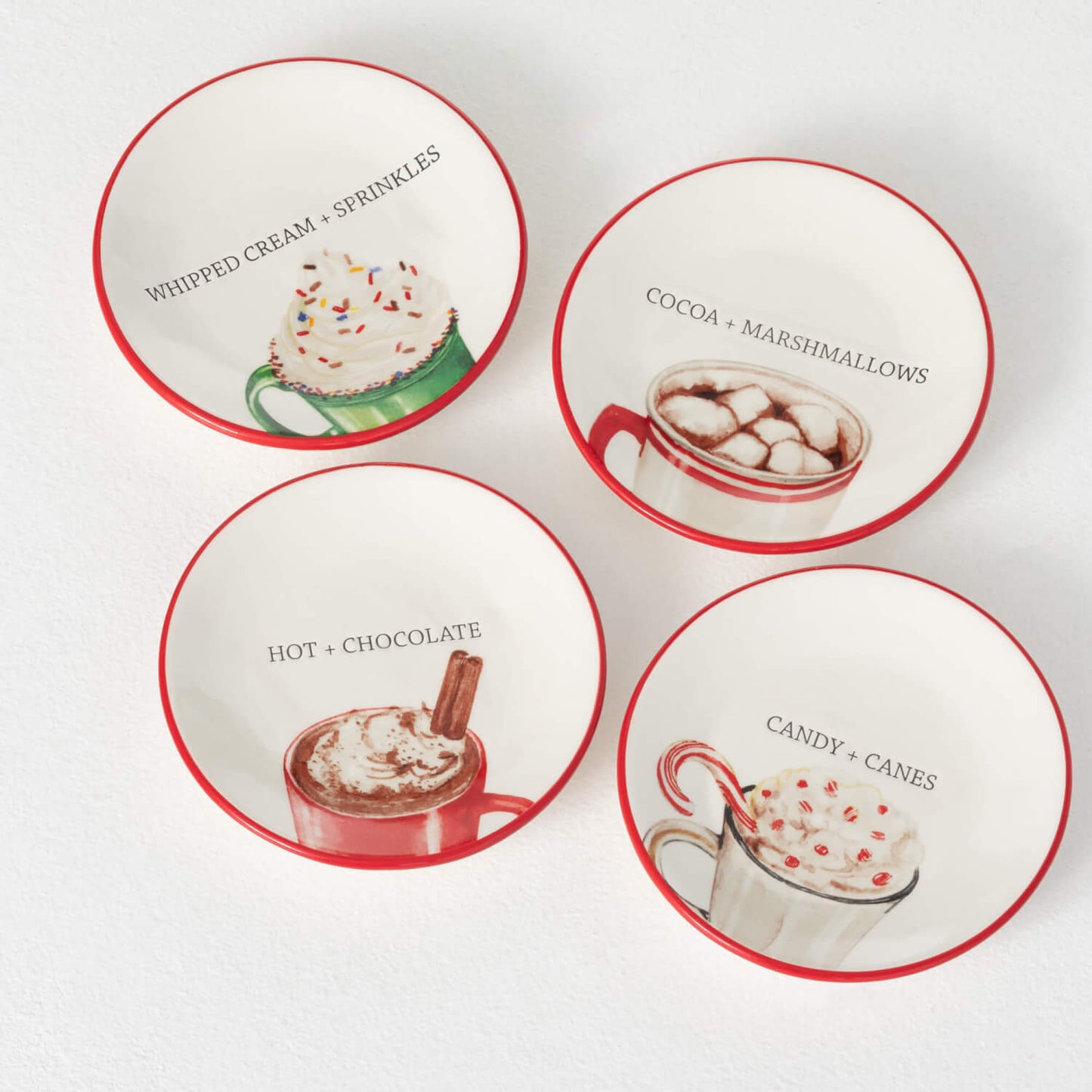 Merry + Christmas Dessert Plates